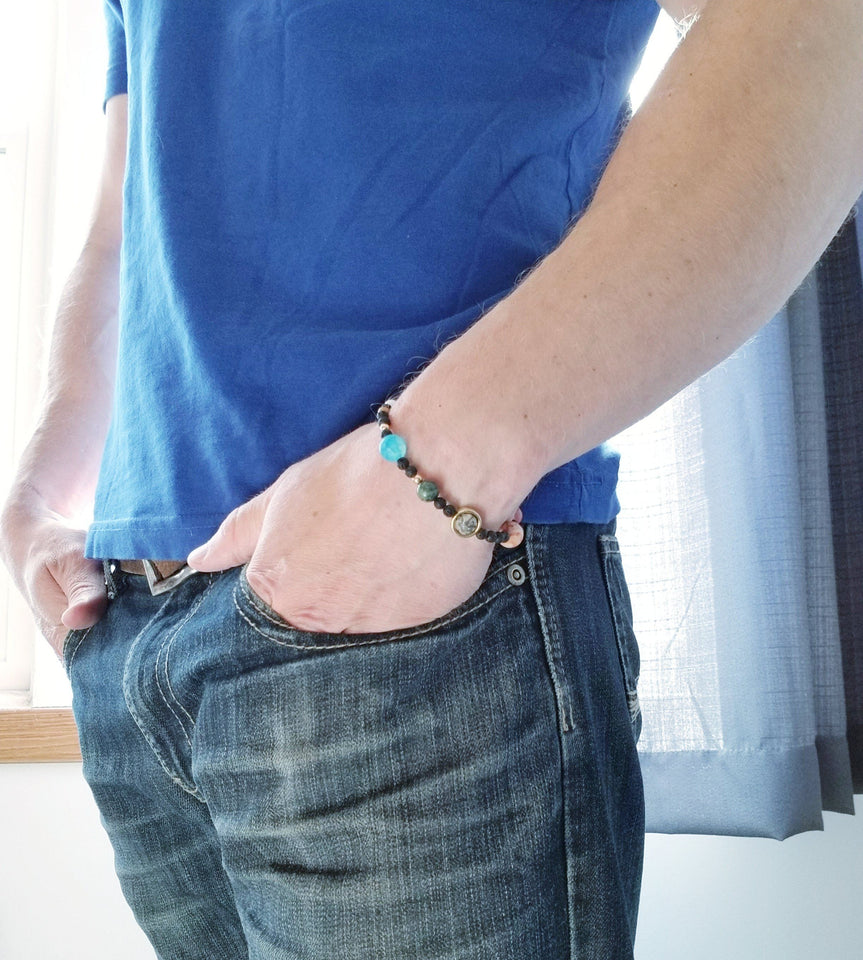 New! Handmade Solar System Bracelet With REAL Gemstones Bracelet Supply and Vibe