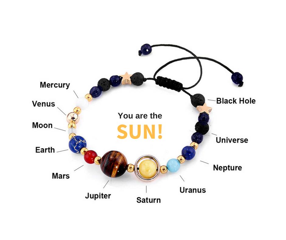 New! Universe Inspired Planet Bracelet - Easily Adjustable