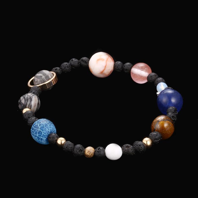 New! Handmade Solar System Bracelet With REAL Gemstones Bracelet Supply and Vibe