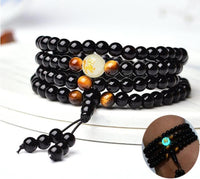 Lucky Buddha Beads with Tiger's Eye & Glow in the Dark Stone Bracelet - Necklace Bracelet Supply and Vibe