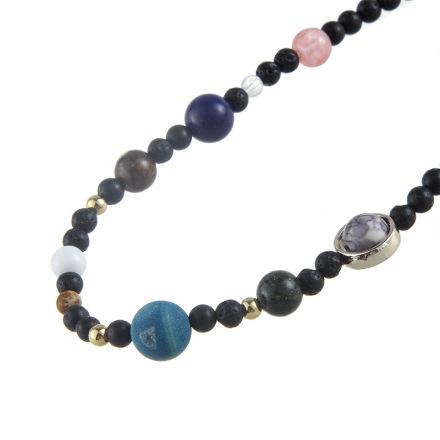 Handmade Solar System Natural Gemstone Necklace Necklace Supply and Vibe 