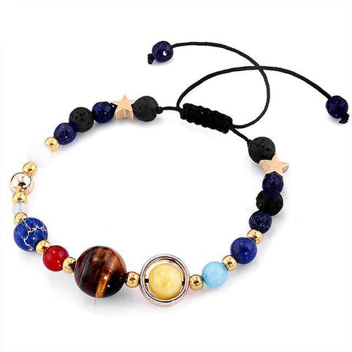New! Universe Inspired Planet Bracelet - Easily Adjustable Bracelet Supply and Vibe With Bangles 