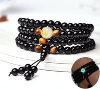 Lucky Buddha Beads with Tiger's Eye & Glow in the Dark Stone Bracelet - Necklace Bracelet Supply and Vibe 