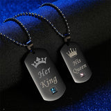 Her King His Queen Couples Necklace Set Necklace Supply and Vibe 